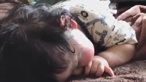 Baby, you look cute when you wake up. I really want to hold your little face, hehe