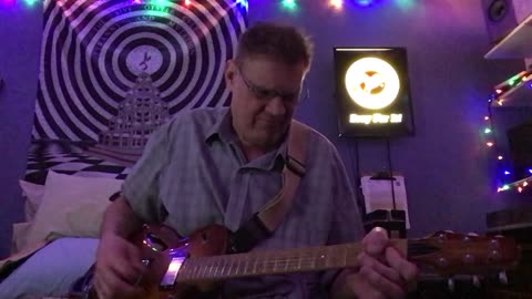 Straight No Chaser (T. Monk), lead guitar, iReal Pro backing track