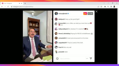 Mike Lindell on Flashpoint ( live on instagram) (allegedly) FBI took his cell phone 9/13/22)