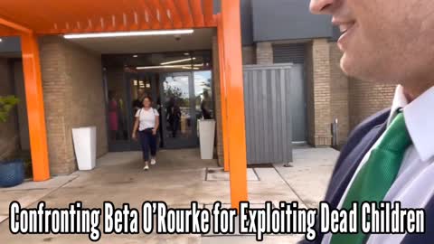 Activist Alex Stein Confronts “Beto” O’Rourke: ‘You’re Exploiting Dead Children’ for Political Gain!