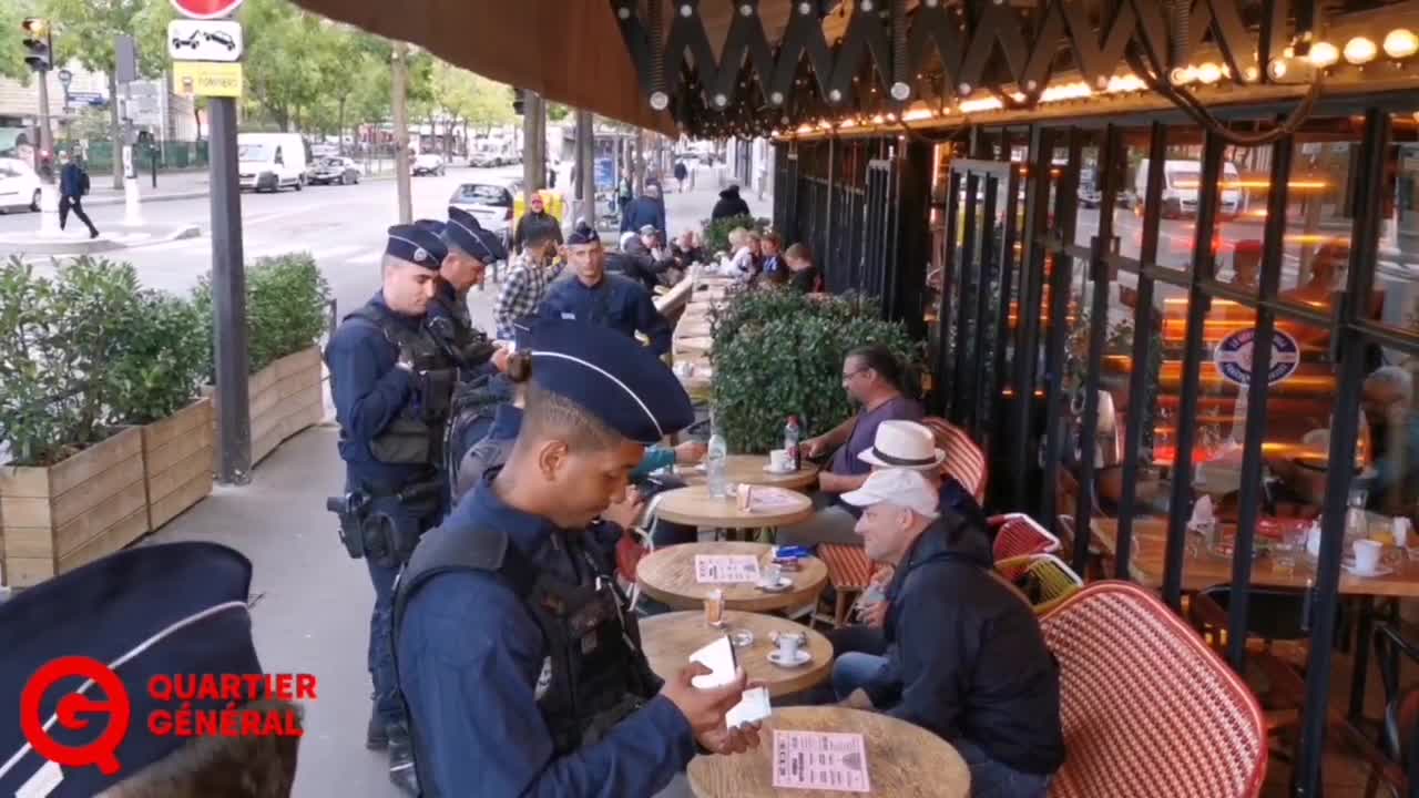 Paris: Police scan IDs at terrace due to calls for demonstrations