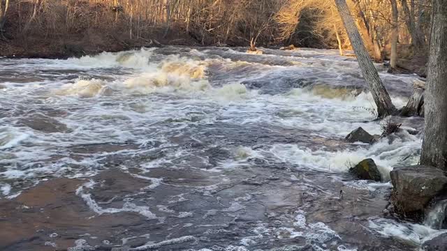 Scantic River After a Heavy Winter Storm