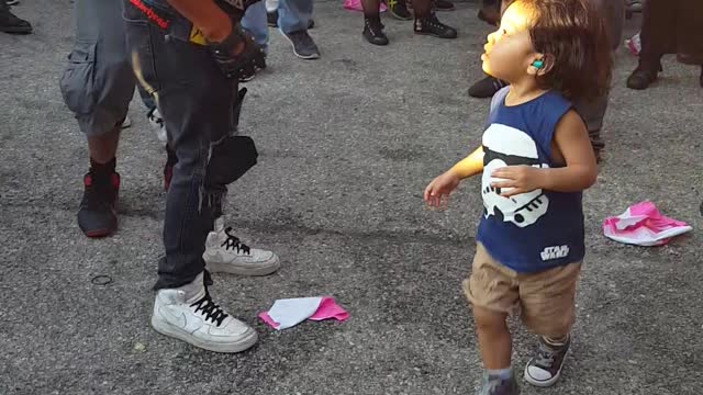 Toddler Running in Pit for Impaled Nazarene Concert