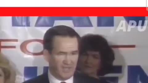 Pat Buchanan America First Presidency Announcement Against Bush