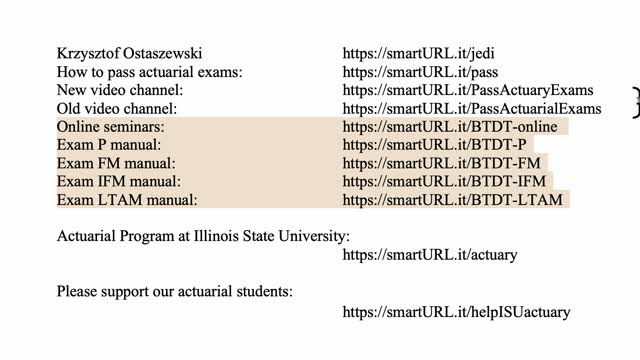 Exam IFM exercise for April 24, 2021