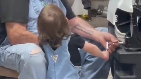 When the child is a car mechanic