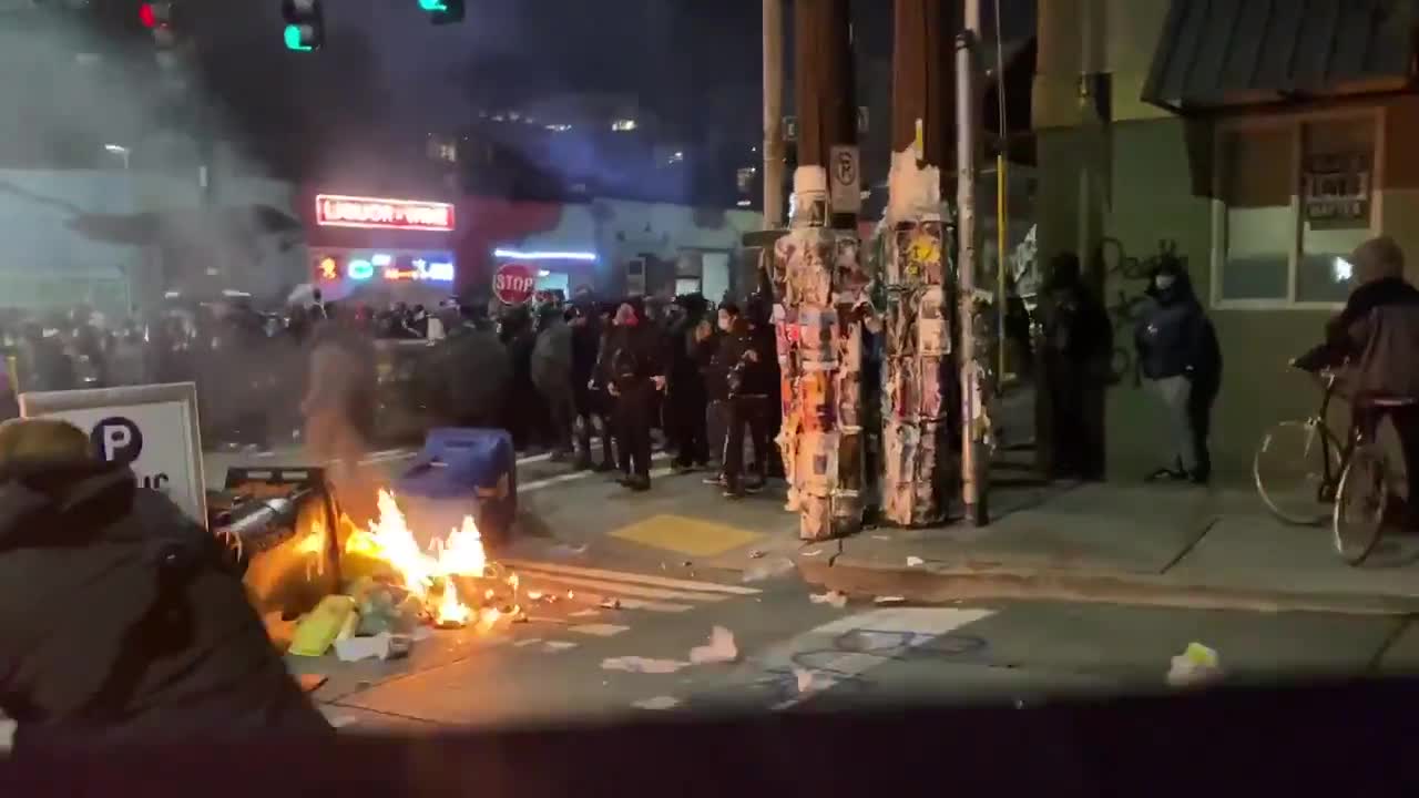 BLM and Antifa setting fires in Seattle