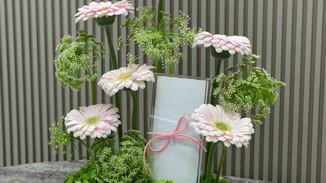 Fresh flowers and gift box