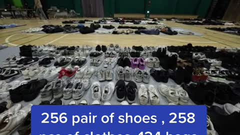 A gym in South Korea displays the victim's belongings