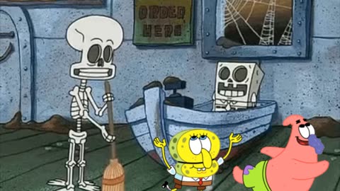 SpongeBob And Patrick Are Pretending To Be Imposters In Front Of Skeletons ☠️