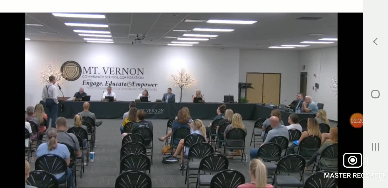 Dr. Explains it all to Mt. Vernon school board in Brookville, Indiana