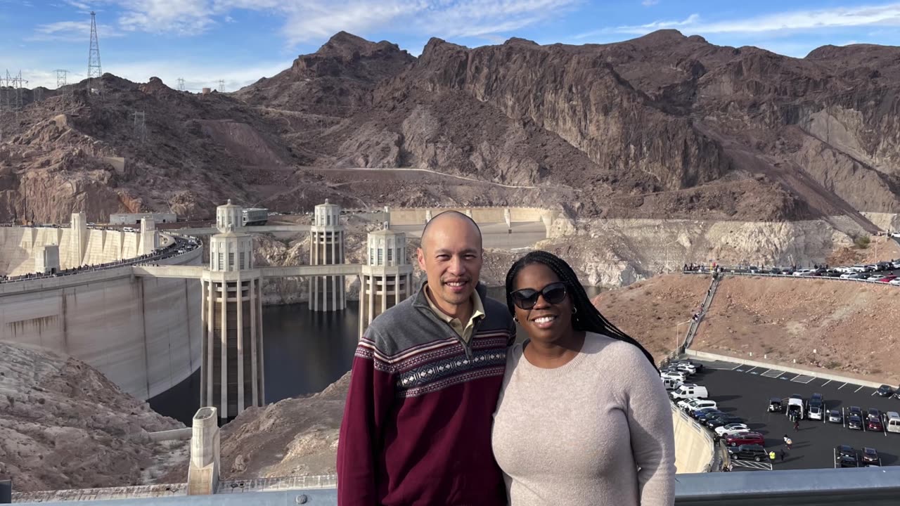 Blasian Babies Parents Visit The Hoover Dam, Whoa Look At The Low Water Level Today!