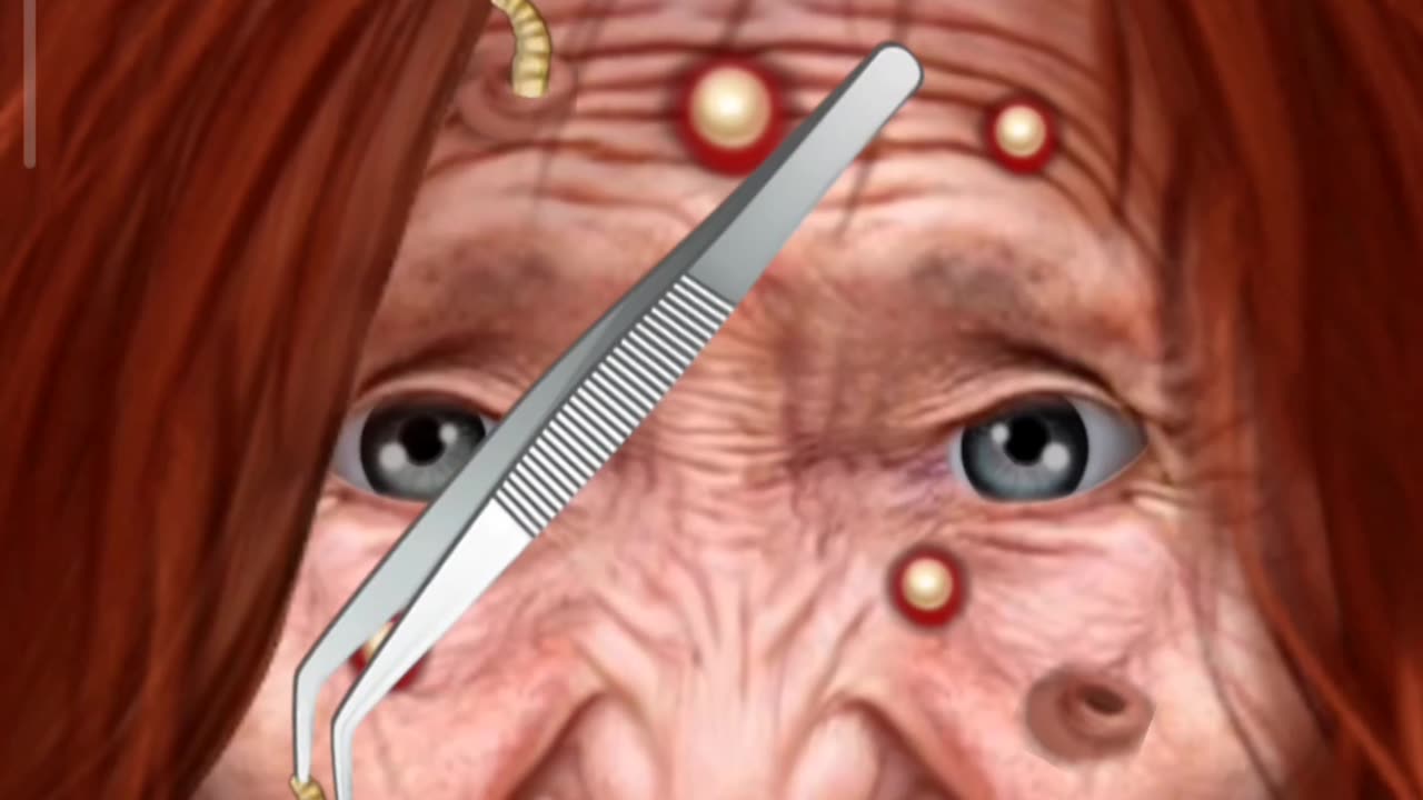 Asmr face darkspots removal // Animations video//face pimple clean