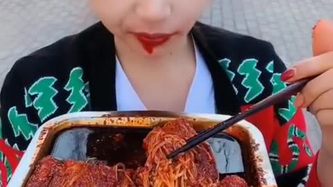 Chinese Eating spicy food challenge