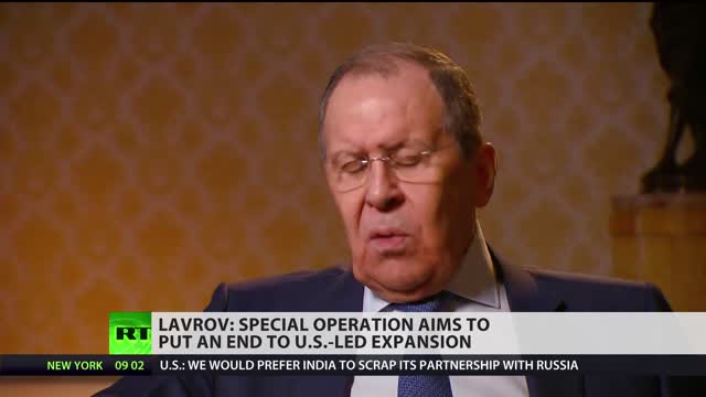 Lavrov:afferma che l'azione militare del paese in Ucraina mira a fermare il dominio globale degli USA, aggiungendo che l'Occidente sta usando l'Ucraina per sopprimere la Russia.