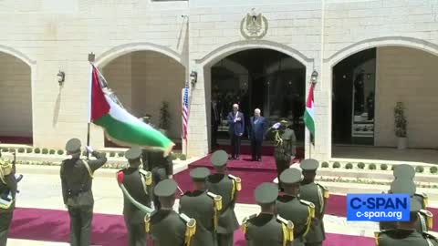 Palestinian Authority Completely Butchering The US National Anthem During Biden's Visit!!!