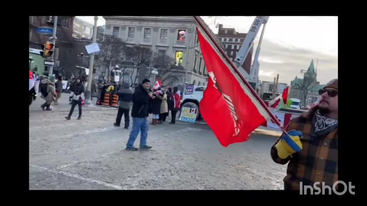 I went looking for a fight at the Freedom convoy #BearHUG #ConcoyForFreedom2022 - #TrudeauForTreason