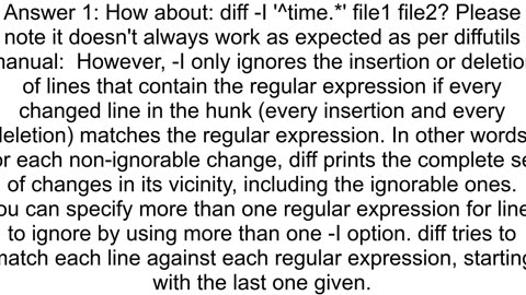How to ignore lines starting with a string with diff