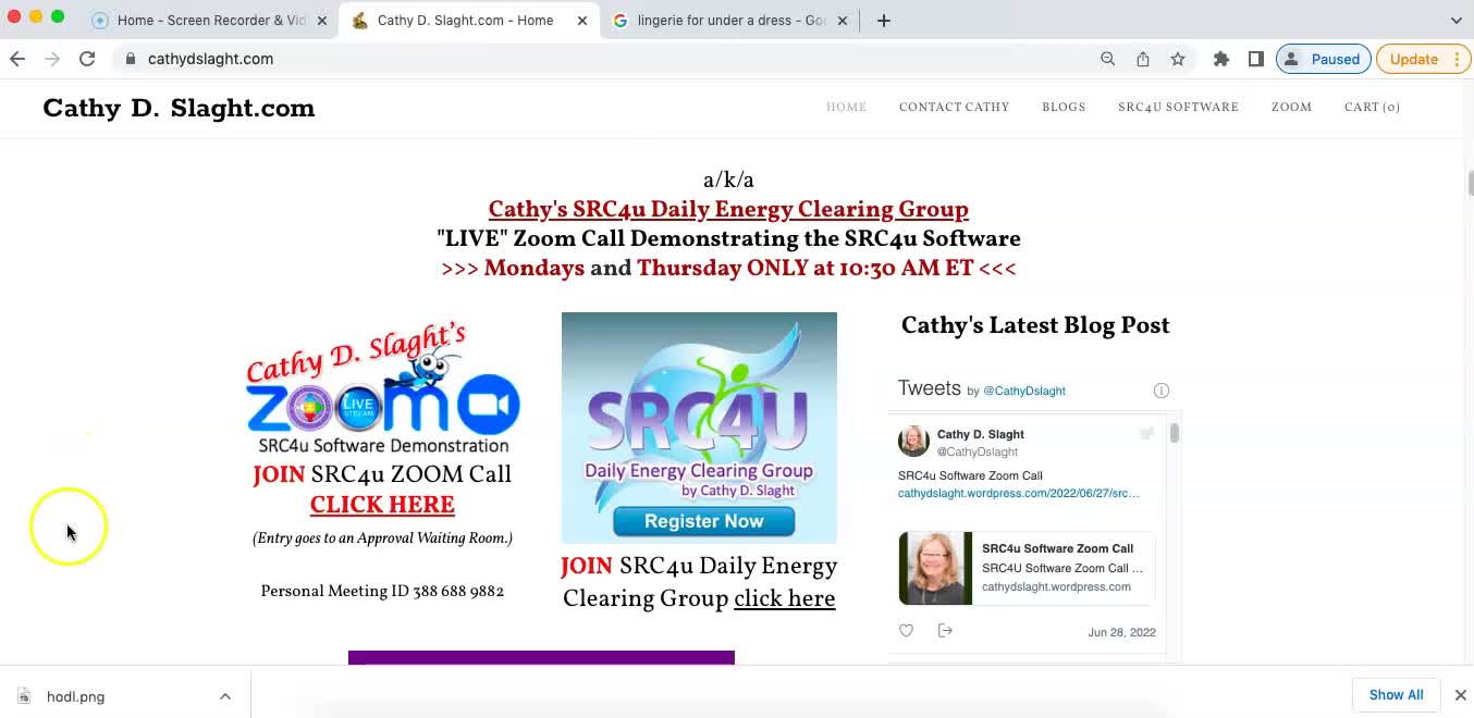 SRC4U Software Zoom Call 7.4.2022 by Cathy D. Slaght