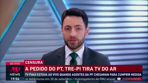 A pedido do PT, TV do Piauí é censurada ao vivo pela PF a mando da Justiça