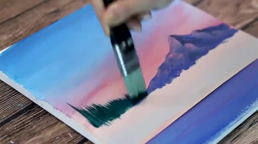 Draw Snow-Capped Mountains And Forests