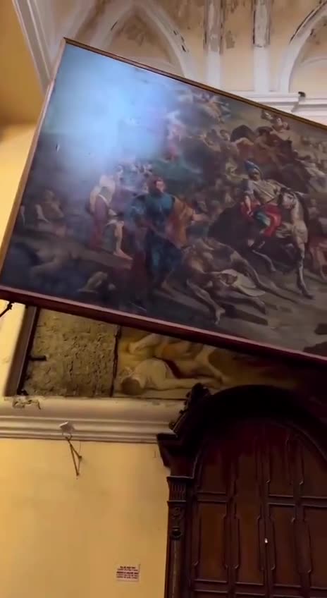 Hidden Painting of St. George Killing a Reptile Found Behind 16th-century Painting in Italian Church