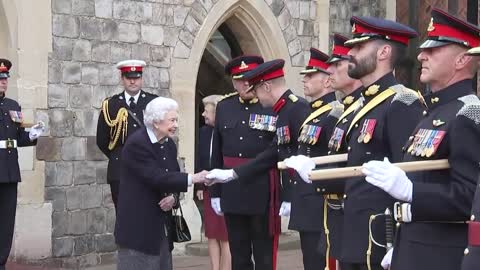 Queen Jokes with Canadian Officer About His Medals