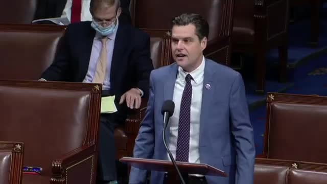 Matt Gaetz Tears Into Charges Against Steve Bannon 'Save Me The Alligator Tears