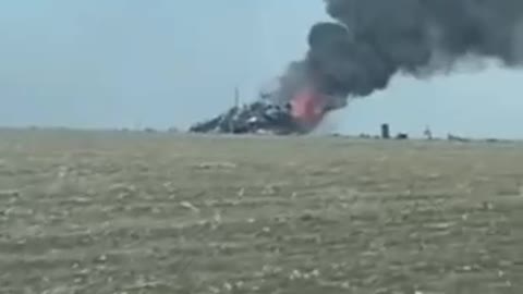 A Ukrainian Su-27 fighter jet destroyed today near Kramatorsk