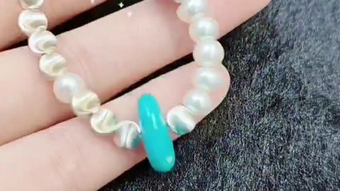 GN-20241127-03 Children's Handmade Natural Turquoise Bracelets Delicate Natural Pearls & Turquoise