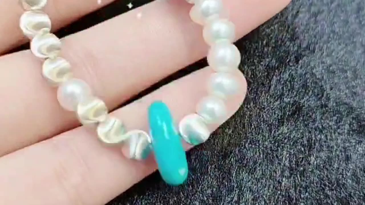 GN-20241127-03 Children's Handmade Natural Turquoise Bracelets Delicate Natural Pearls & Turquoise