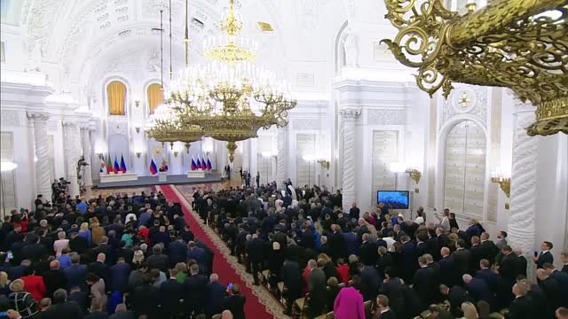 (English Subtitles) Putin signing ceremony of agreements on the accession of new territories