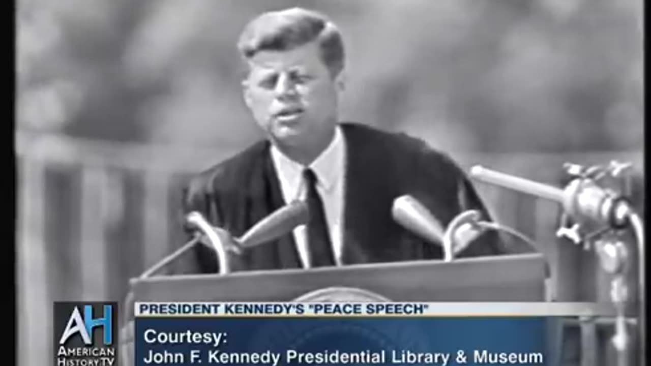 president kennedy peace speech.