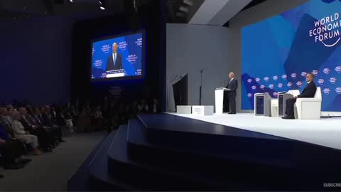 Klaus Schwab tells the participants of the World Economic Forum