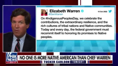 Tucker Savagely Mocks Elizabeth Warren Over Her Columbus Day Tweet