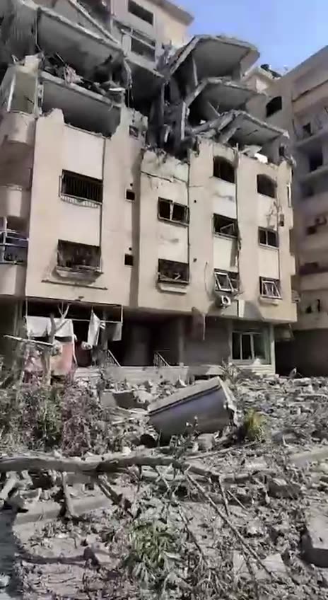 Palestine Red Crescent warehouse in Gaza damaged by Israeli bombing