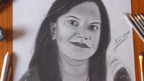 Teacher sketch of portrait