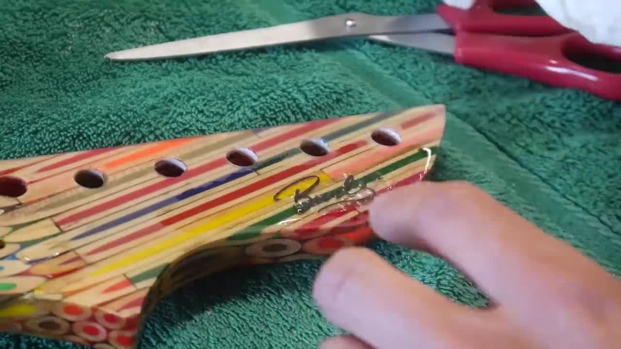 Building a Guitar Out of 2000 Colored Pencils