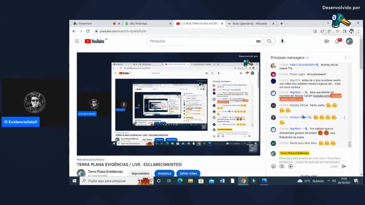 Canal Evidências - tjrehUPyFJo - TERRA PLANA EVIDÊNCIAS LIVE ESCLARECIMENTOS!