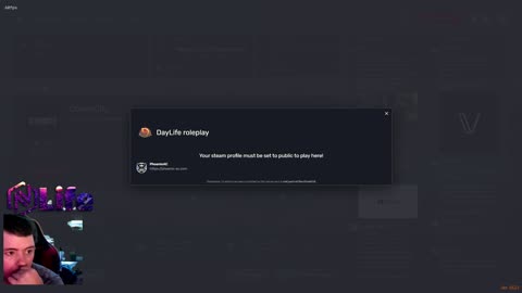 votre profile du flou doit etre definie sur public pour jouer ... ici