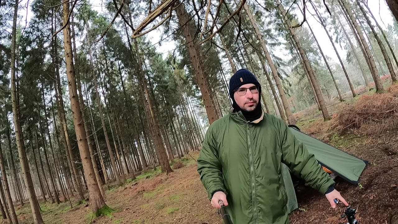 Vlog outside the tent . Woodland wildcamping. GOPRO. 22nd Jan 2023