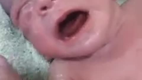 Day part 2 new born baby after birth cry hard