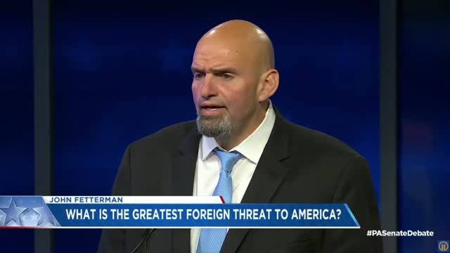 Fetterman: "I believe China is not our friend, and I believe that we can't be able to push back."