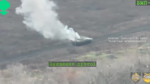 Ukrainian Drones Smash into a Russian Armored Convoy