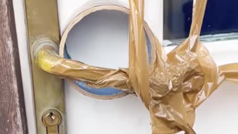 Man tries door handle life hack…