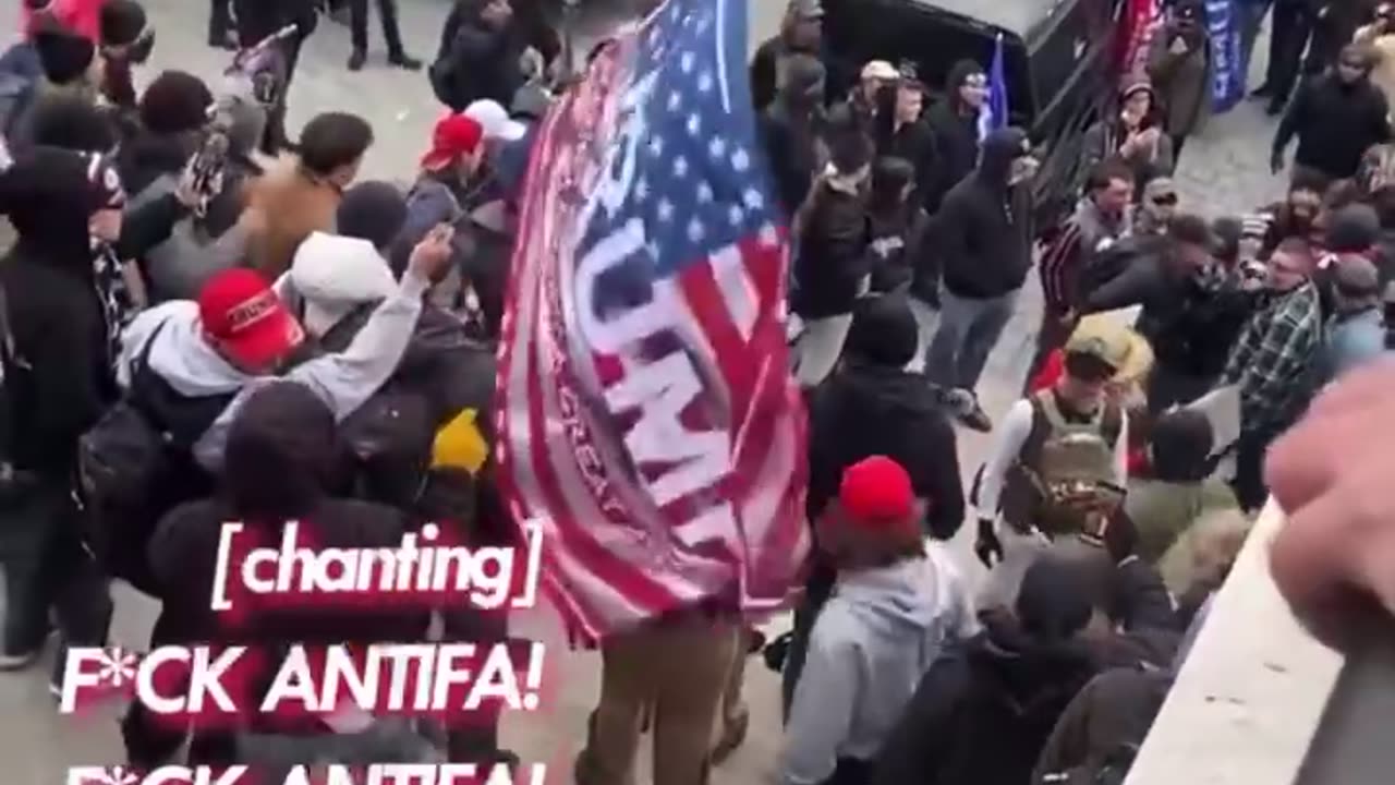 January 6: Antifa Identified & Forced From the Steps at Capital Building By Trump Supporters