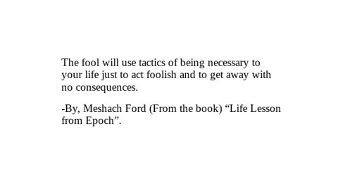 "Life Lesson from Epoch" Checkout Description
