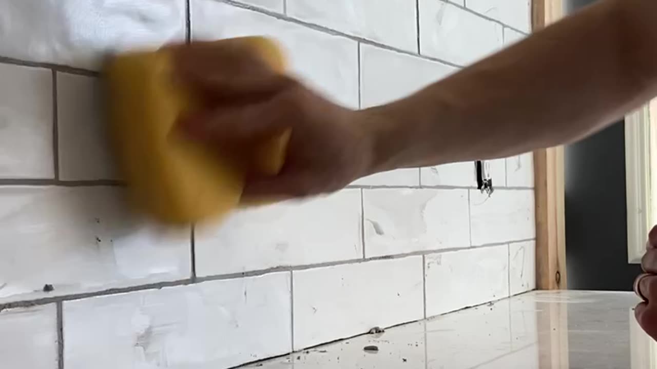 Grouting 3/4 Wiping