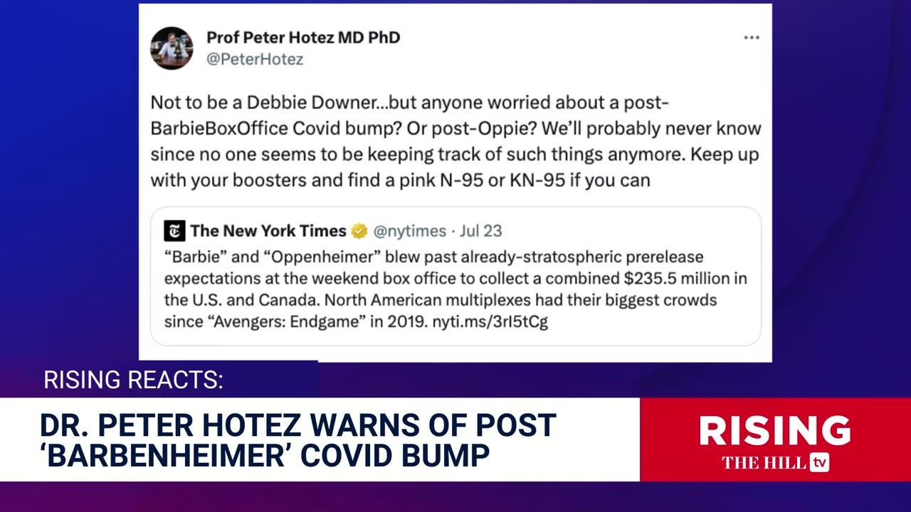 Peter Hotez SHAMES 'Barbenheimer' Moviegoers For Spreading Covid?! Dr Predicts Virus BUMP