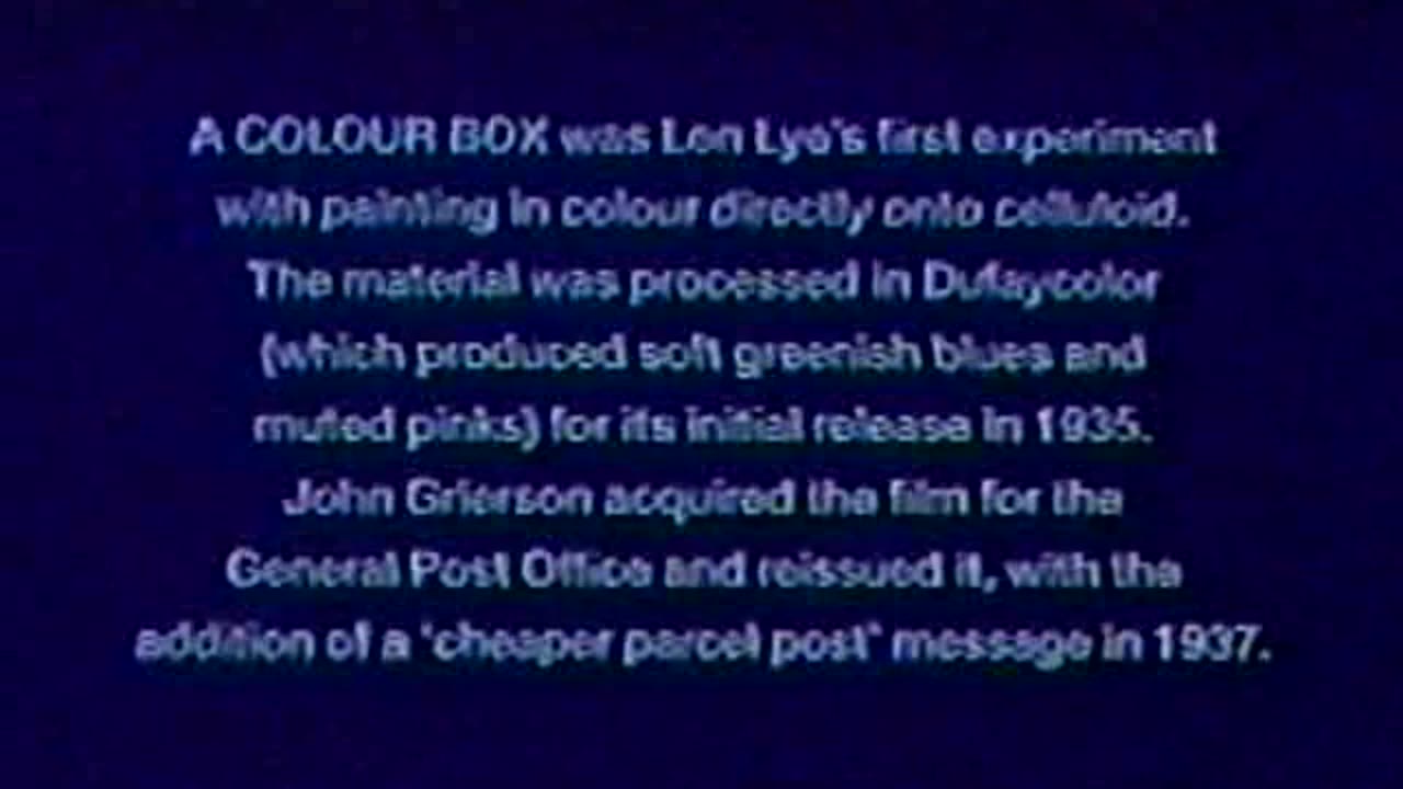 A Color Box (Len Lye, 1935) // Classics Cartoon